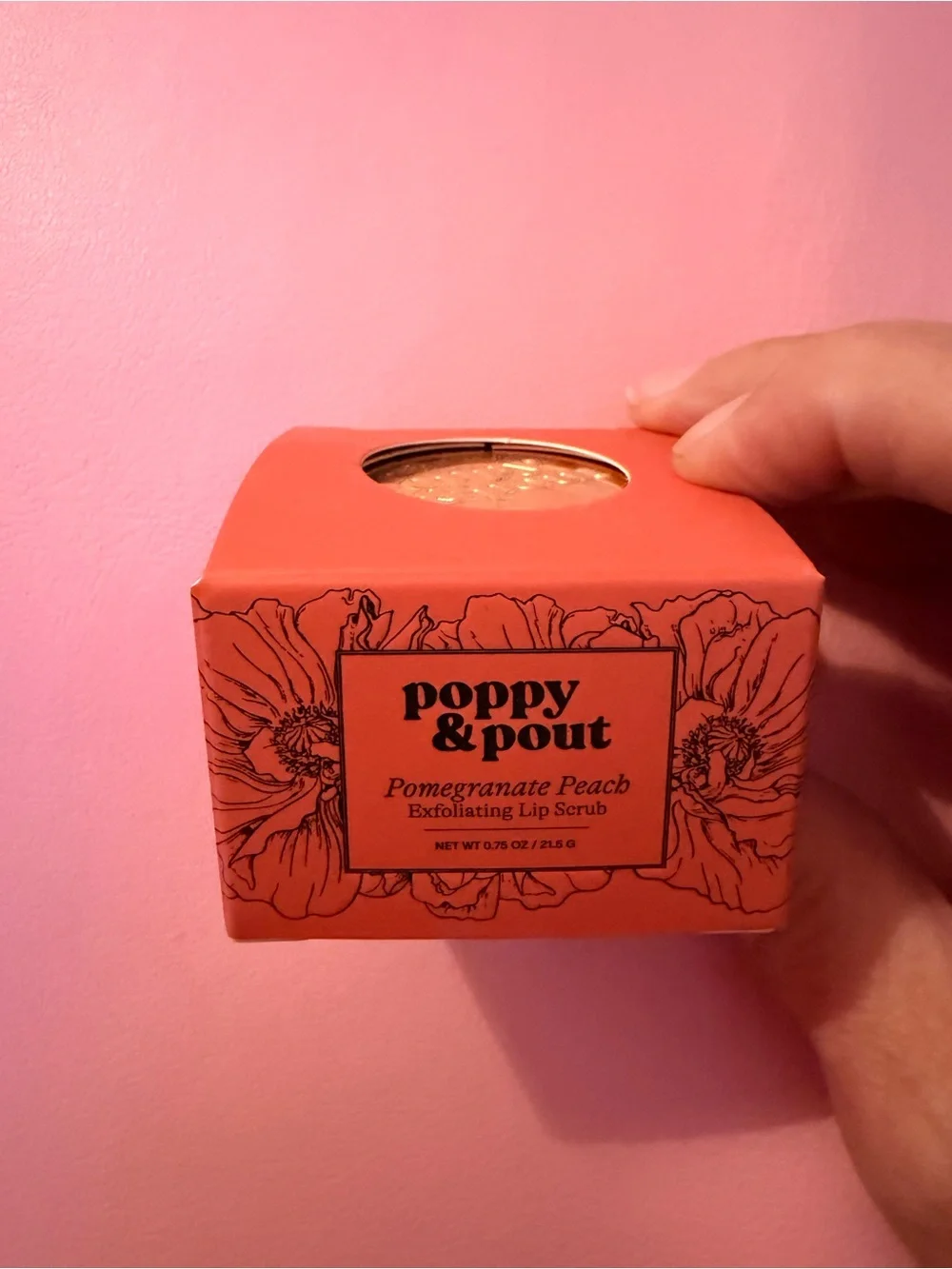 Poppy & Pout Pomegranate Peach Exfoliating Lip Scrub